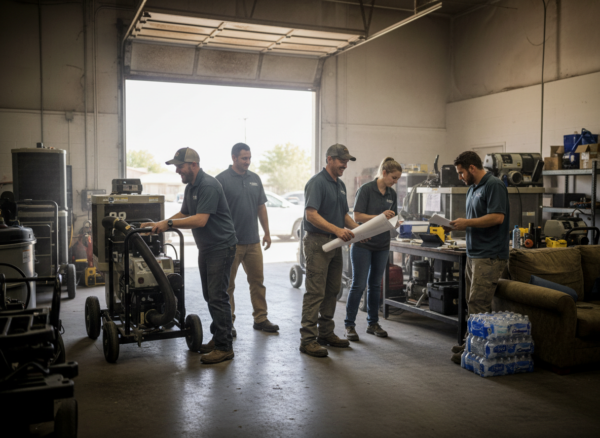 The Phoenix Restoration Pros team at work in Phoenix